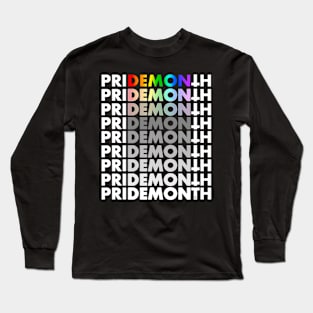 PRIDE DEMON (white text) Long Sleeve T-Shirt